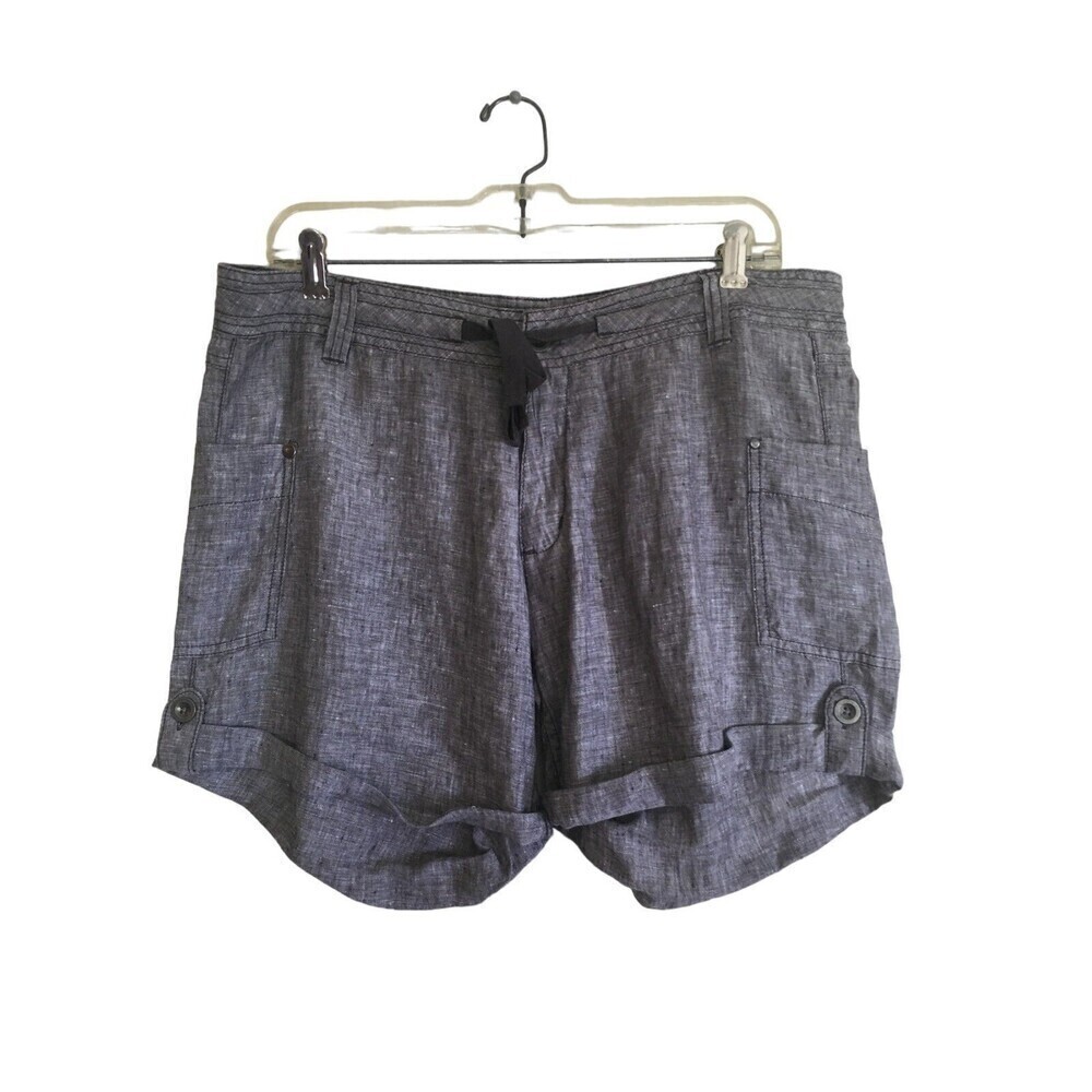Horny Toad Linen Shorts Women's Size 10 Charcoal Gray Lightweight Lithe NEW NWT